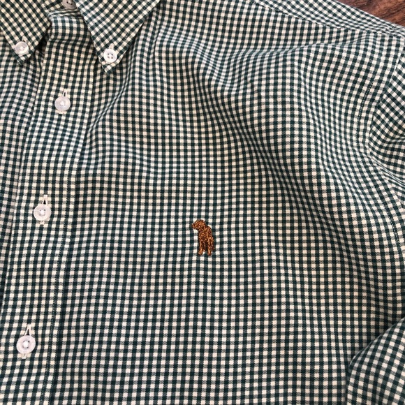 Southern Casanova hunter green gingham button down size medium EUC - Picture 2 of 3